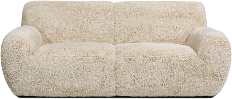 Alpine Sofa Couch in Soft Boucle, Cool Cotton